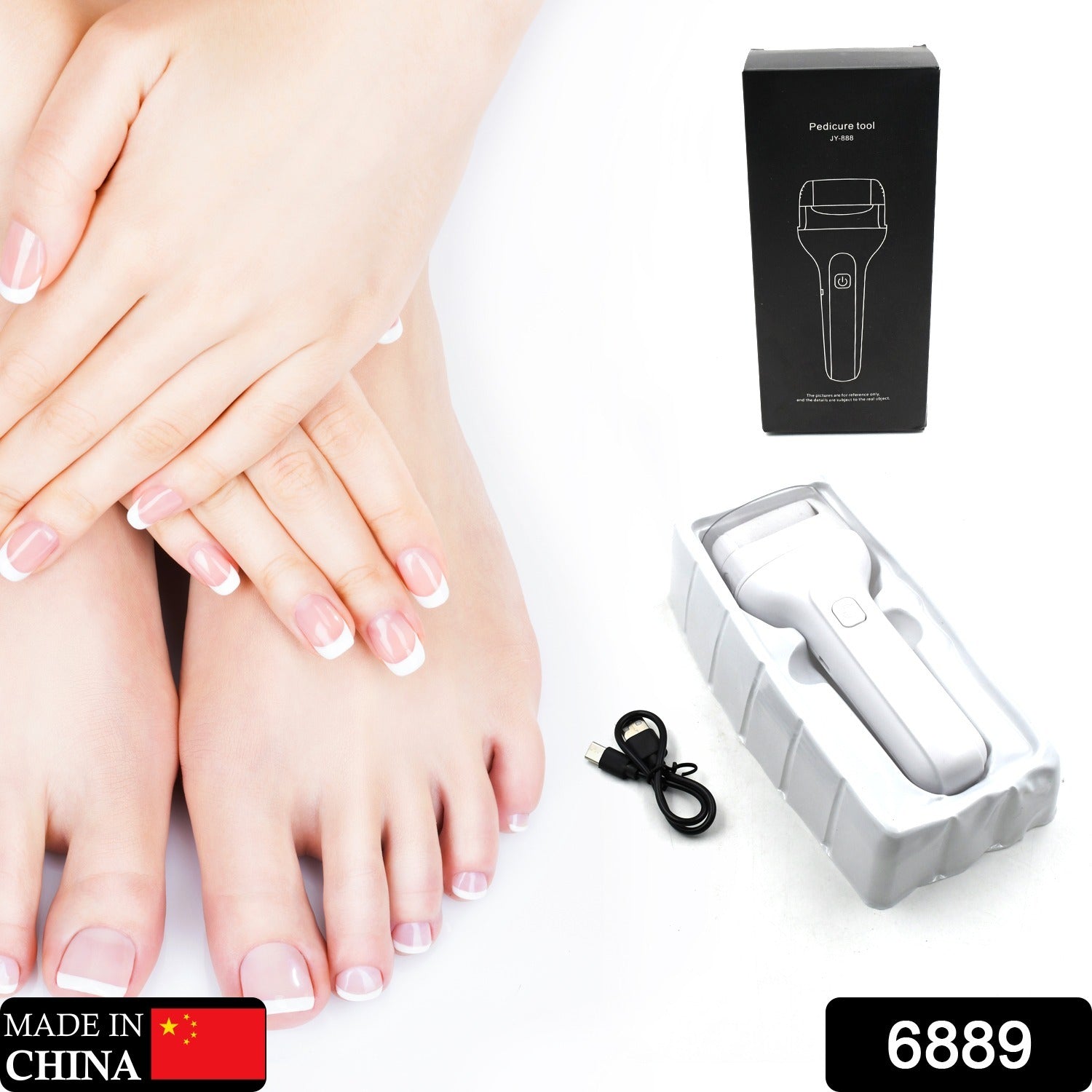 6889 Portable Electric Foot File Heavy Pressure Induction Foot Callus Remover Foot Care Tool Foot Grinder Rechargeable For Foot Care Pedicure Device Callus  Dead Skin Removal 6889 Portable Electric Foot File Heavy Pressure Induction Foot Callus Remover Foot Care Tool Foot Grinder Rechargeable For Foot Care Pedicure Device Callus  Dead Skin Removal
